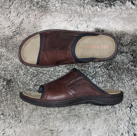 Merrell Other - Merrell Men's Miami II Dark Brown Leather Slides